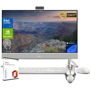 Dell Inspiron All-in-One Desktop, 27" FHD Touchscreen, Intel Core 7 150U, NVIDIA GeForce MX570A, 32 GB RAM, 2 TB SSD, Wi-Fi 6E, Windows 11 Pro, with Microsoft Office Lifetime License&Designed Mouse