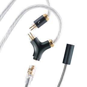 HiFiGo Kinera Gramr 2.0 IEM Cable with Detachable Boom Mic, 4N Copper Silver Plated Earphone Cable Featuring Interchangeable 3.5mm and 4.4mm Plugs for Live Streaming (0.78 2pin)