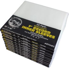 (100) Square Deal Recordings & Supplies 7" Record Inner Sleeves - High Density Polyethylene - Heavy Duty 3 mil - #07IH03 in Saudi Arabia