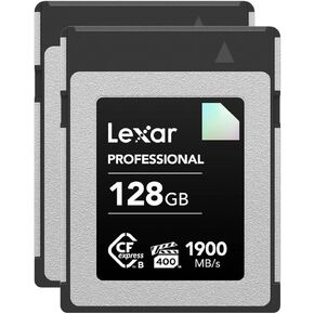 Lexar Diamond Series Professional 128GB CFexpress Type-B Memory Card, 2-Pack
