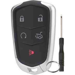 لكاديلاك ATS CTS XTS مفتاح التحكم عن بعد يناسب كاديلاك ATS CTS Escalade SRX XTS 2014 2015 2016 2017 دخول بدون مفتاح عن بعد FCCID HYQ2AB P/N 13598537 مع حلقة مفاتيح ومفك براغي