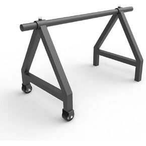 Wire Dispenser Rack, Portable Wire Holder, Heavy Duty Steel Welded Frame for up to 28" Diameter Spools, Includes a 29" Steel Axle Rod, 230 lbs Capacity, Black