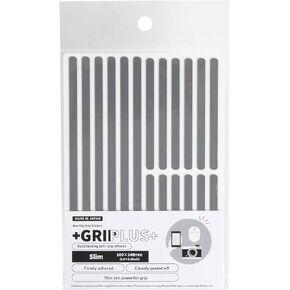 Non Slip Grip Stickers GRIPLUS Slim (Black, 100×148mm(3.9×5.8")) - Reusable Adhesive Pad for Desk, Phone, Mouse, Office, Multi-Purpose