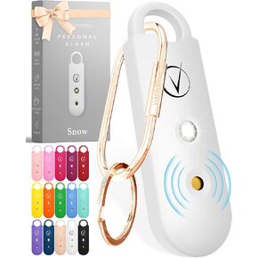 Vantamo Personal Alarm for Women - Extra Loud Double Speakers, First with Low Battery Notice with Strobe Light, Rechargeable - Safety Alarm Keychain