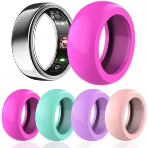 BOTOMALL 4 Pack Ring Cover Compatible for Oura Ring Gen3 Protector, Slim Thin Flexible Smart Ring Silicone Case Working Out Accessories for Men Women