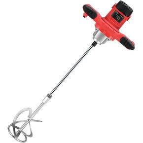 Electric concrete mixer, 2100W 110V handheld mixer, 6 adjustable speeds, easy to carry, suitable for small operations, used for mixing cement, mud, paint, mortar, feed, etc
