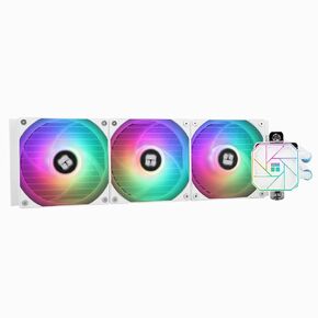 Aqua Elite 360 White V3 Aio CPU Cooler, 360 Liquid Cooling Row, ARGB PWM Cooler Fans, for Intel LGA1150/1151/1155/1156/1200/2011/1700, AMD: AM4/AM5, Aio PC Cooler