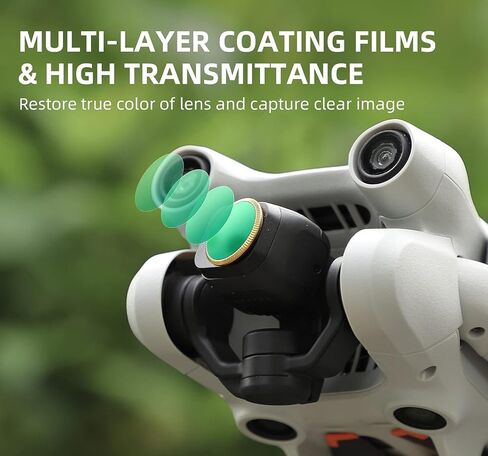عدسة كاميرا Mini 3 Pro Filters لملحقات عدسة DJI Mini 3 Pro Drone (مرشحات خفيفة للغاية، الوزن الصافي لمرشح واحد أقل من 10 جم) (مجموعة مرشحات ND/PL (ND4/8/16/32) in Kuwait