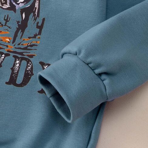 Toddler Boy Howdy Sweatshirt Cowboy Western Graphic Long Sleeve T-Shirt Kids Vintage Rodeo Lightweight Pullover Tops in Saudi Arabia