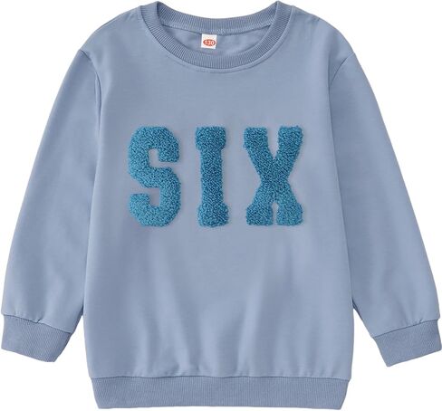 Birthday Sweatshirts for Toddler Baby Boys Girls One-Seven Embroidery Letter Party Outfits Shirts Fall Tops in Saudi Arabia