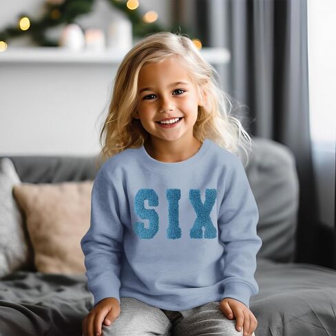 Birthday Sweatshirts for Toddler Baby Boys Girls One-Seven Embroidery Letter Party Outfits Shirts Fall Tops in Saudi Arabia