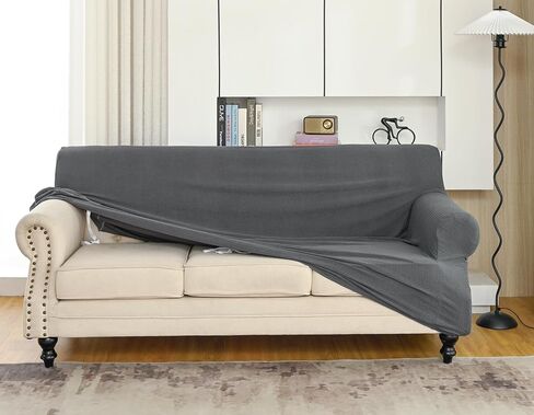 Waterproof Jacquard Sofa Cover, Adjustable Stretch Couch Slipcover, Washable Furniture Protector, Anti-Cat Scratch (Pink, M-loveseat(51''-70'')), JHXM-101 in Saudi Arabia