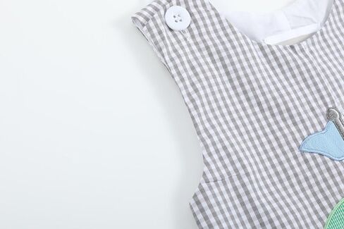 Lil cactus Boys Baby and Toddler Applique Shortall Overalls Romper in Kuwait