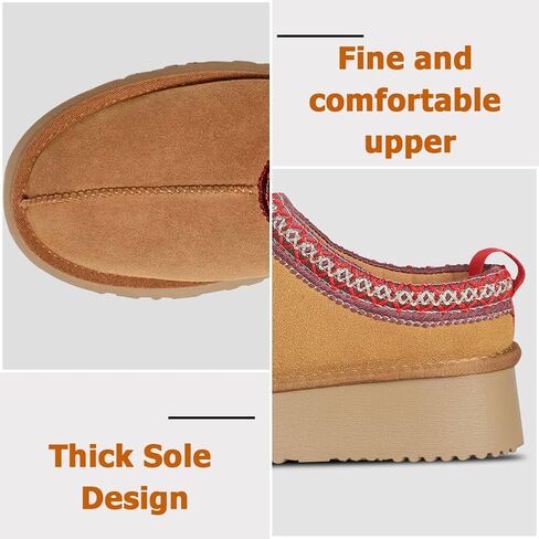 Women's Platform Slippers for Women Mini Boot Fleece Lined Sneakers for House Slippers Anti-Slip Boot For Outdoor in Saudi Arabia
