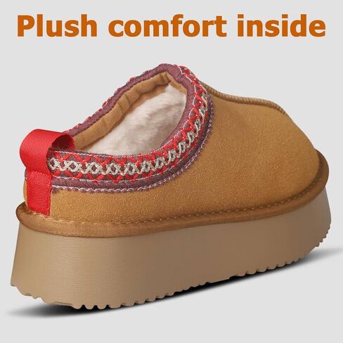 Women's Platform Slippers for Women Mini Boot Fleece Lined Sneakers for House Slippers Anti-Slip Boot For Outdoor in Saudi Arabia