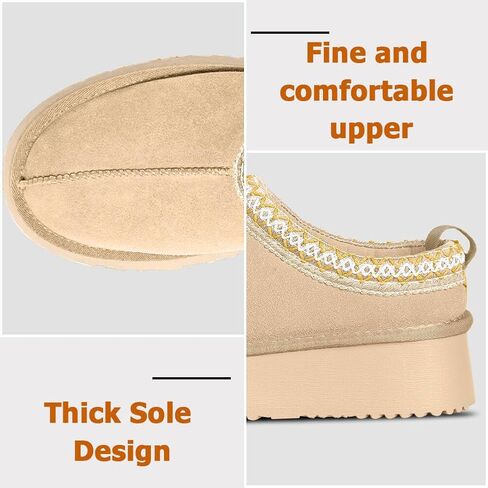 Women's Platform Slippers for Women Mini Boot Fleece Lined Sneakers for House Slippers Anti-Slip Boot For Outdoor in Saudi Arabia