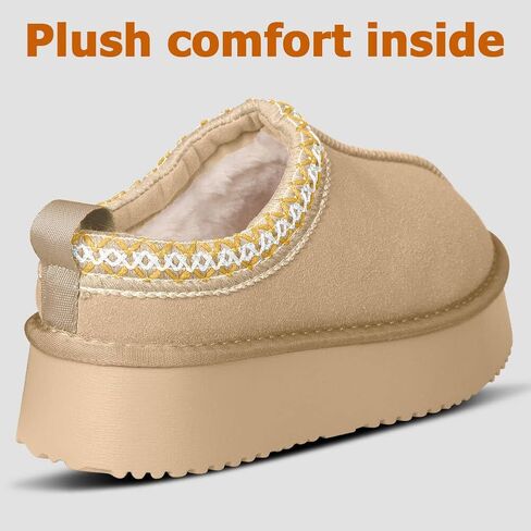 Women's Platform Slippers for Women Mini Boot Fleece Lined Sneakers for House Slippers Anti-Slip Boot For Outdoor in Saudi Arabia