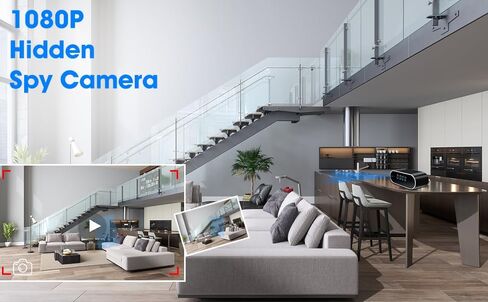 ساعة كاميرا مخفية، كاميرا تجسس أمنية، كاميرا واي فاي عالية الدقة 1080 بكسل مع كشف حركة للرؤية الليلية، كاميرات مراقبة صغيرة لمربية الأطفال مع فيديو داخلي in Kuwait