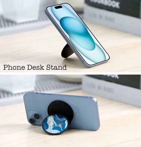 Foldable Phone Stand Holder and Phone Grip - Magnetic Grip Stand Compatible with Mag Safe - Kickstand for iPhone 15/14/13/12/11/Xs/x/8/7 Series,Samsung Galaxy,Google Pixel,Android - Smiley in Saudi Arabia