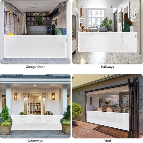 Retractable Baby Gate 65" Dog Gate Mesh Safety Pet Gate Indoor Outdoor Child Safety Baby Gates for Stairs, Doorways, Hallways in Saudi Arabia
