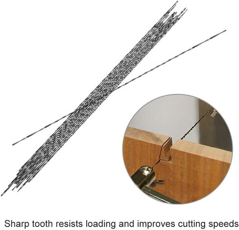 12PCS Scroll Saw Blades, Wood Saw Blades, Spiral Teeth Wood Metal Plastic Cutting High Carbon Steel, 5.12 Inch, for Wood Metal Plastic Cutting Sawing Carve (5# Saw Blade) in Kuwait