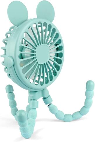 Stroller Fan Mini Handheld Octopus Fan Baby Fan with Flexible Tripod Wrapped on Stroller, Car Seat, Student Bed, Bike USB Rechargeable Fan, Desk Fan for Office and Baby Room or Outdoor in Saudi Arabia