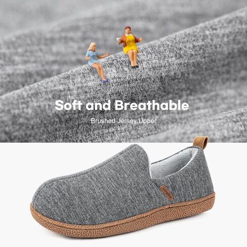 LongBay Women's Memory Foam House Shoes Cozy Brushed Jersey Slippers for Indoor Outdoor in Kuwait