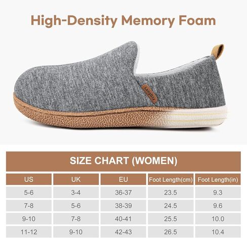 LongBay Women's Memory Foam House Shoes Cozy Brushed Jersey Slippers for Indoor Outdoor in Kuwait