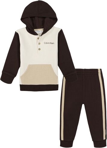 Calvin Klein baby-boys 2-piece Knit Set, Long Sleeve Shirt With Jogger Pants in Saudi Arabia