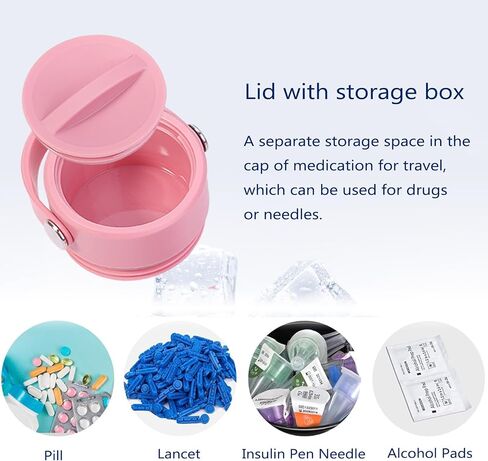 BOMKEE Insulin Cooler Travel Case, Insulin Pens Cold Bottle Portable Carrying Case TSA Approved Medication Diabetic Cooling Case for Diabetic with Gel Ice Brick in Saudi Arabia