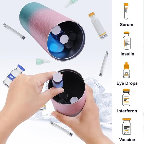BOMKEE Insulin Cooler Travel Case, Insulin Pens Cold Bottle Portable Carrying Case TSA Approved Medication Diabetic Cooling Case for Diabetic with Gel Ice Brick in Saudi Arabia