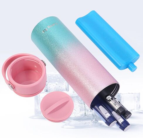 BOMKEE Insulin Cooler Travel Case, Insulin Pens Cold Bottle Portable Carrying Case TSA Approved Medication Diabetic Cooling Case for Diabetic with Gel Ice Brick in Saudi Arabia