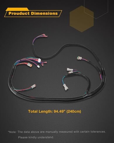 تسخير أسلاك التحكم 102196601، متوافق مع وحدة تحكم سيارة نادي عربة الجولف #1510-5201، نظام كهربائي DS Black 48V IQ الكهربائي، التحكم الكامل في تسخير أسلاك السيارة، تسخير عربة الجولف الرئيسي in Saudi Arabia