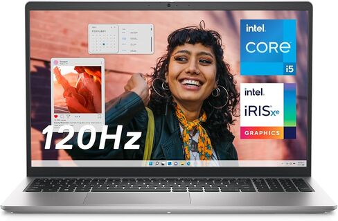لاب توب ديل انسبايرون 3530 - شاشة 15.6 بوصة فل اتش دي 120 هرتز، معالج انتل كور i5-1334U، ذاكرة الوصول العشوائي DDR4 16 جيجا، 512 جيجا اس اس دي، رسومات انتل ايريس Xe، ويندوز 11 هوم، خدمات الترحيل - فضي بلاتيني (ألومنيوم) in Saudi Arabia