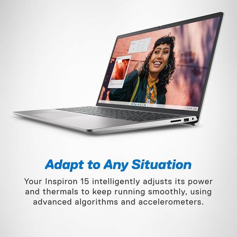 لاب توب ديل انسبايرون 3530 - شاشة 15.6 بوصة فل اتش دي 120 هرتز، معالج انتل كور i5-1334U، ذاكرة الوصول العشوائي DDR4 16 جيجا، 512 جيجا اس اس دي، رسومات انتل ايريس Xe، ويندوز 11 هوم، خدمات الترحيل - فضي بلاتيني (ألومنيوم) in Saudi Arabia