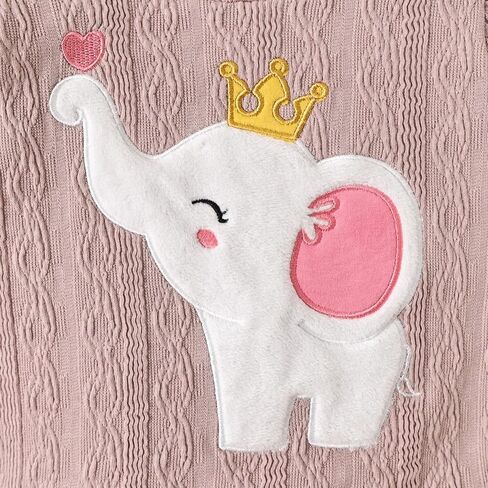 Baby Girl Clothes Outfits Fall Winter Ruffle Long Sleeves Cute Elephant Sweatshirt Pants Set 3-24 Months in Saudi Arabia