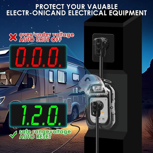 RV Surge Protector 50 Amp Waterproof (Wi-Fi with in-APP) Portablepower & Fault Detection, Hardwired Options, Remote Voltage Monitoring,for RV Camper,UL Listed. in Saudi Arabia