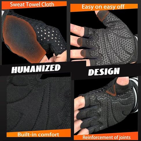Workout Gloves with Wrist Support & Palm Damping, for Palm and Wrist Protection During Weight Lifting, Pull-Ups and Strength Training in The Gym, Suitable for Men and Women in Kuwait