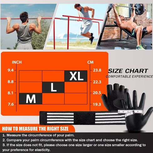 Workout Gloves with Wrist Support & Palm Damping, for Palm and Wrist Protection During Weight Lifting, Pull-Ups and Strength Training in The Gym, Suitable for Men and Women in Kuwait