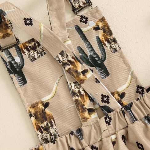 ملابس قصيرة للأطفال البنات الصغار على شكل صبار الحصان الغربي، بذلة بدون أكمام بحمالات، ملابس صيفية in Kuwait