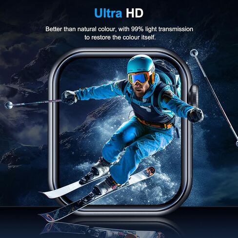 Uyiton 6Pack for Apple Watch Series 10 Screen Protector 46mm, Military-Grade Replacement EPU Film [Not Glass] iWatch Protector Anti Scratch Fingerprint Non-Bubble High Touch Screen Protection Clear in Kuwait