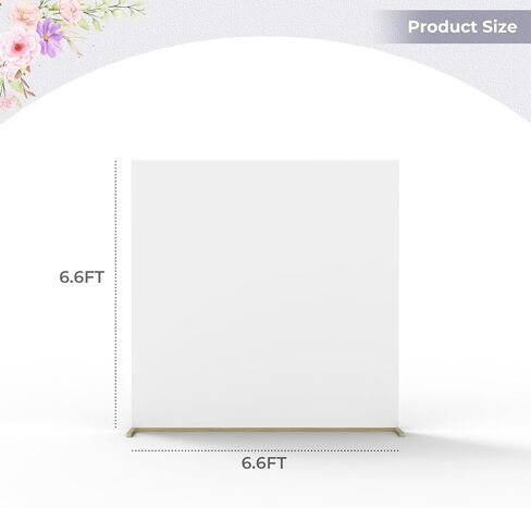 Babenest Wedding Arch Backdrop Cover, 6.6x6.6FT White Two-Sided Spandex Cover for Square Metal Arch Stand, Fitted Balloon Arch Cover for Party Ceremony Birthday Baby Shower Anniversary Decoration in Saudi Arabia