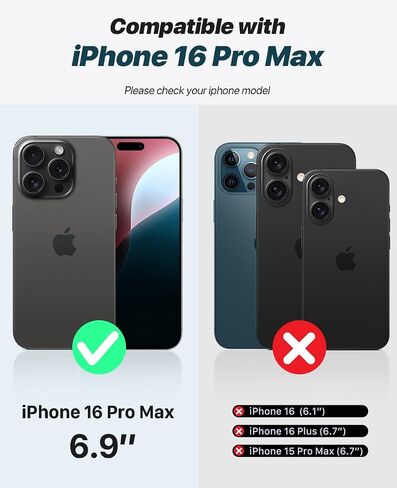 OCASE for iPhone 16 Pro Max Case Detachable Wallet Case with Card Holder, [2 in 1] PU Leather Flip Folio Case with RFID Blocking Stand Wrist Strap Shockproof Phone Cover 6.9 Inch 2024, Black in Kuwait