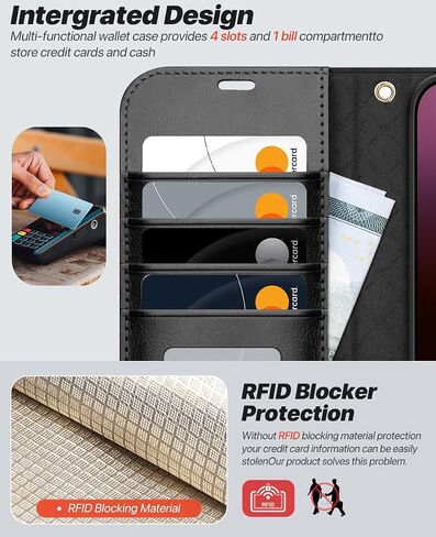 OCASE for iPhone 16 Pro Max Case Detachable Wallet Case with Card Holder, [2 in 1] PU Leather Flip Folio Case with RFID Blocking Stand Wrist Strap Shockproof Phone Cover 6.9 Inch 2024, Black in Kuwait