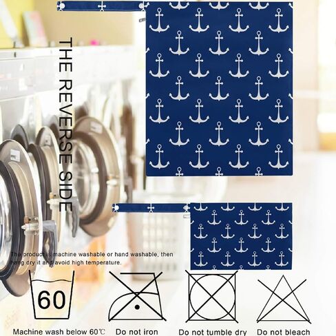 visesunny Classic Anchor Dark Blue 2Pcs Wet Bag with Zippered Pockets Washable Reusable Roomy for Travel,Beach,Pool,Daycare,Stroller,Diapers,Dirty Gym Clothes, Wet Swimsuits, Toiletries in Kuwait