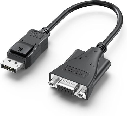 محول DisplayPort إلى VGA 5 حزم، منفذ عرض DP إلى VGA كابل ذكر إلى أنثى سلك محول متوافق مع الكمبيوتر والكمبيوتر الشخصي والكمبيوتر المحمول والشاشة وجهاز العرض والمزيد (ليس ثنائي الاتجاه) in Kuwait