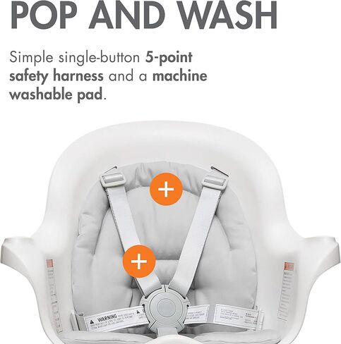 وسادة كرسي بون جروب إكسترا قابلة للغسل في الغسالة للاستخدام مع كرسي الأطفال المرتفع، وردي فاتح in Kuwait