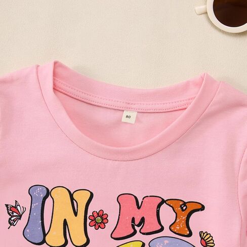 BOUTIKOME in My One-Five Years Old Era قمصان عيد ميلاد طفل رضيع الفتيات تي شيرت تي شيرت ملابس الحفلات ملابس علوية قصيرة الأكمام in Kuwait