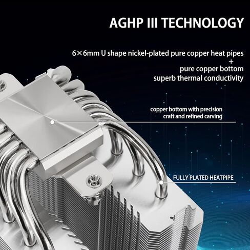 Peerless Assassin 120 SE CPU Air Cooler, 6 Heat Pipes, Dual 120mm TL-C12C PWM Fans, Aluminum Heatsink Cover, AGHP Technology, for AMD AM4 AM5/Intel LGA 1700/1150/1151/1200（PA120SE） in Saudi Arabia