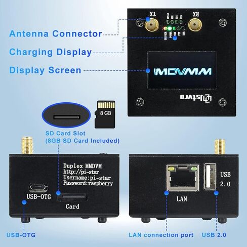 MMDVM Duplex Hotspot Board, Multi-Mode Digital Voice Modem Support YSF DMR NXD P25 DMR YSF DSTAR with Orange PI, Compatible with Windows Linux Android System in Kuwait